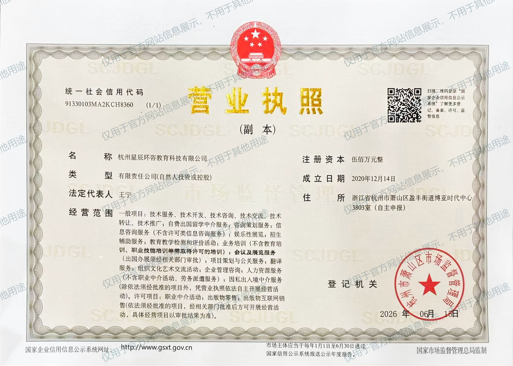 China Business License